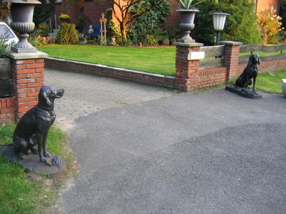 Bulldogge Skulptur,Gusseisen Golden Retriever Hund Dogge Neu Lebensgroß 