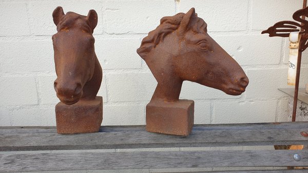 Horse, Pferdekopf, Pferdebüste, Sockel, Pferd, Eisen, Skulptur, Statue, Figur