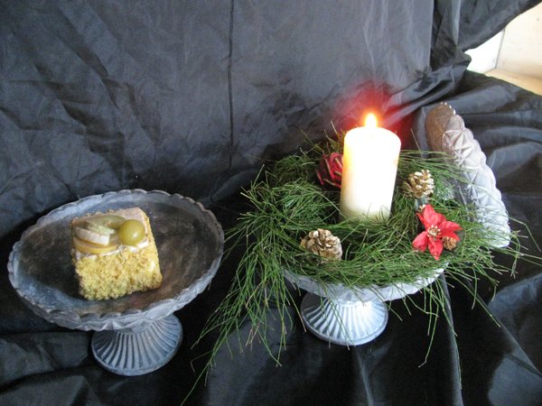 Neu ! Tortenplatte, Obstschale, Schale Weihnachtsdeko, Etagere, Steingewächs