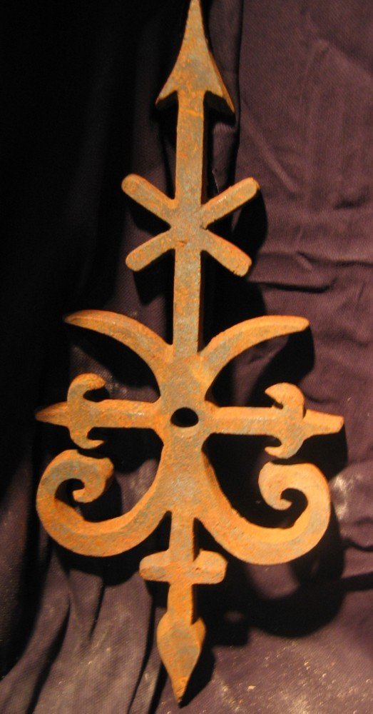 Maueranker, Pfettenanker, Gusseisen Kreuz Ornament, Anker, Wanddekor, MA1