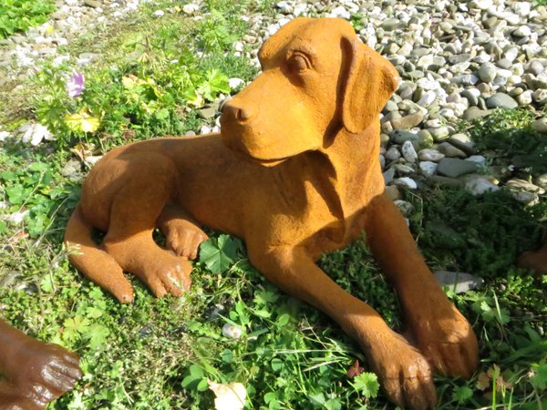 Neu Welpen, Jagdhund, Labrador, Hund, Golden Retriever, Skulptur, Gusseisen